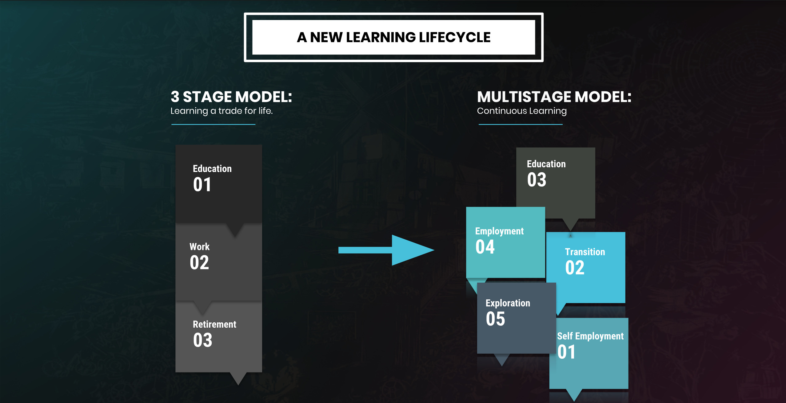 Graphic of a learning lifecycle