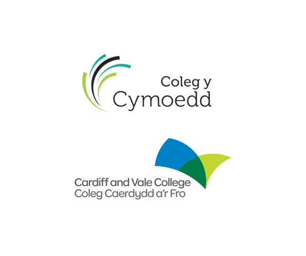 Coleg y Cymoedd and Cardiff and Vale College's logos 