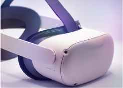 Image of a white VR headset 