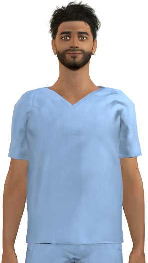 Avatar male nurse in nursing clothes