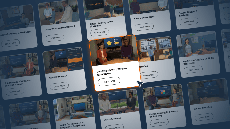 A collection of the learning modules available on Bodyswaps